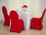 Elasztikus spandex székszoknya piros színben