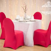 Pink esküvői székszoknya