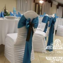 Esküvői ráncolt spandex elasztikus székszoknya